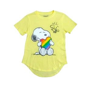 Snoopy Peanuts Juniors Rainbow Knit Top (NWT)